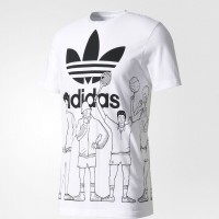 تی شرت آستین کوتاه طرح دار آدیداس BQ3128